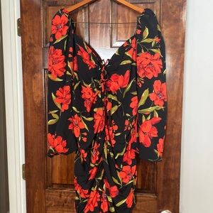 Dark floral dress. Not worn. New item without tags.